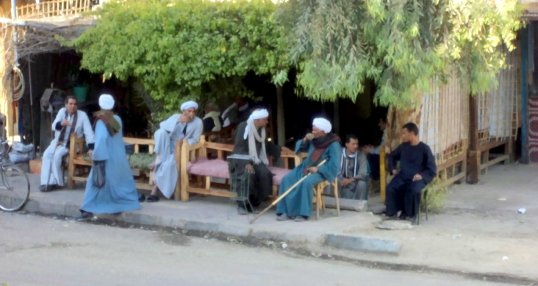 Egyptian Revolution Peaceful Quiet Village Cafe